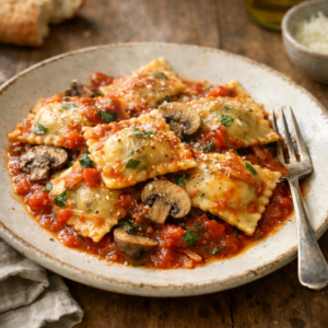 Mushroom & Spinach Ravioli